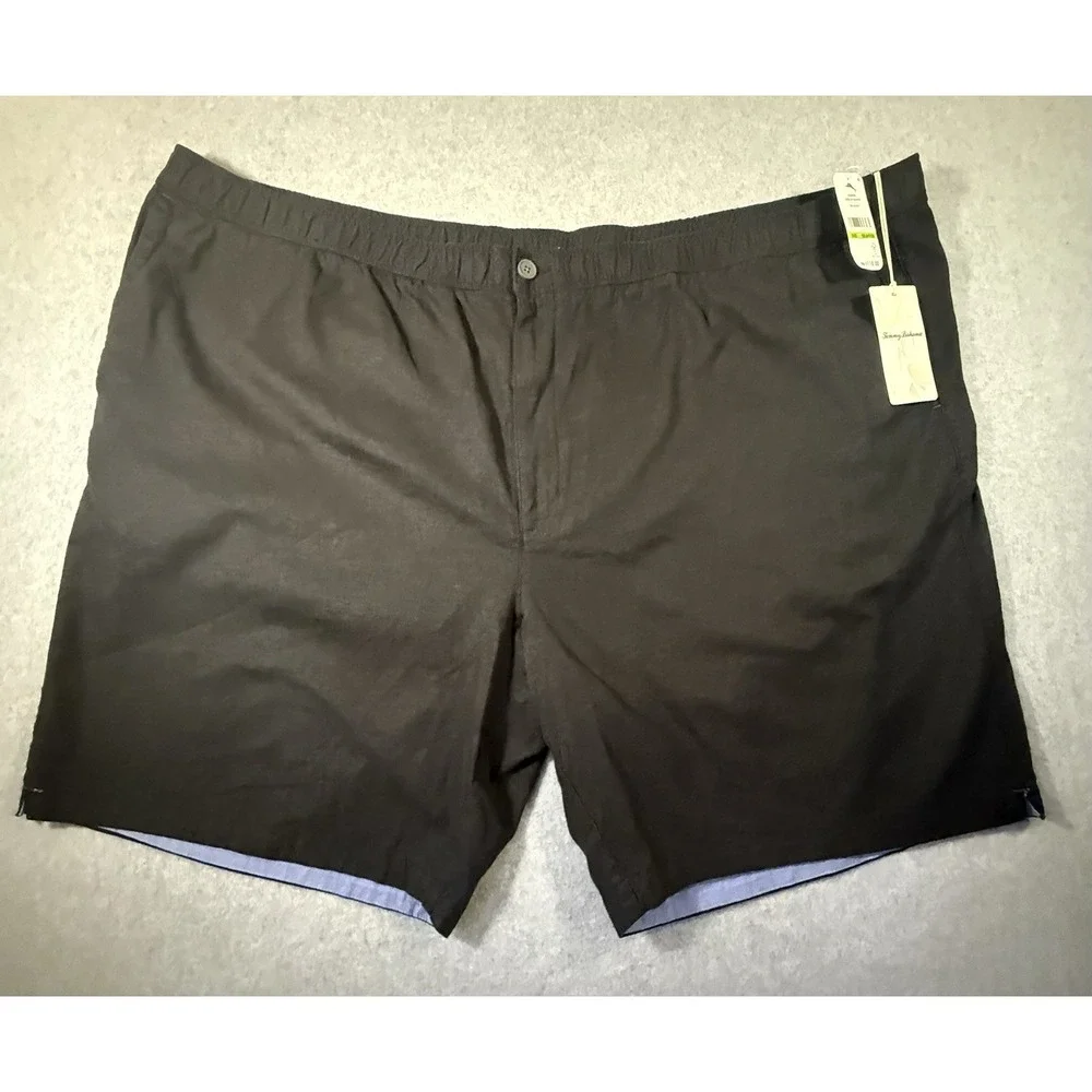 Tommy Bahama Linen in Paradise Men's Black Drawstring Shorts - Size 5XLB